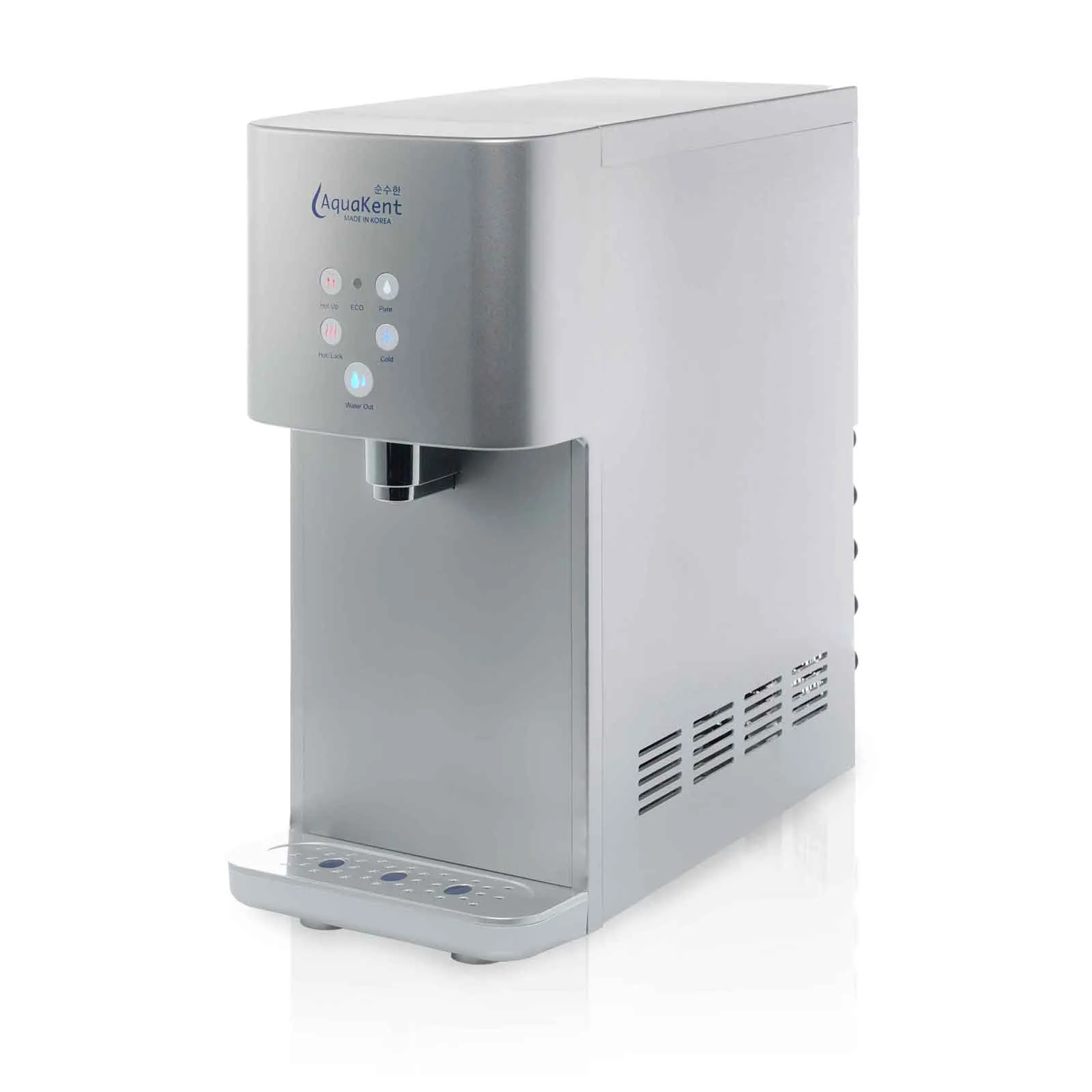 AK Ruby-3T Hot cold normal tabletop water dispenser silver side