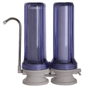 Dual housing water filter with faucet 3