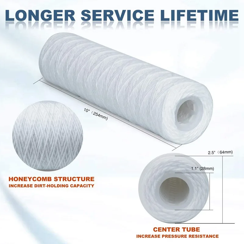 10 inch String Wound Filter Cartridge 5 micron